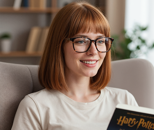 Okulary do rudych włosów