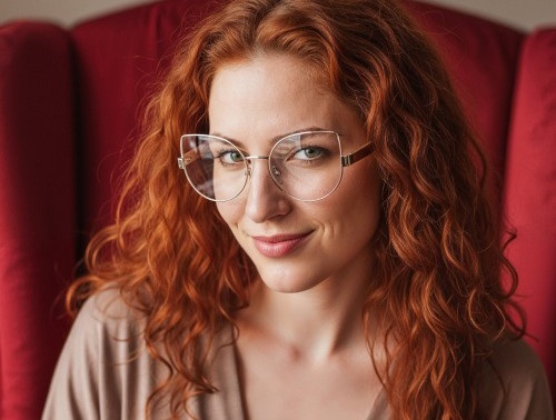 okulary do rudych włosów